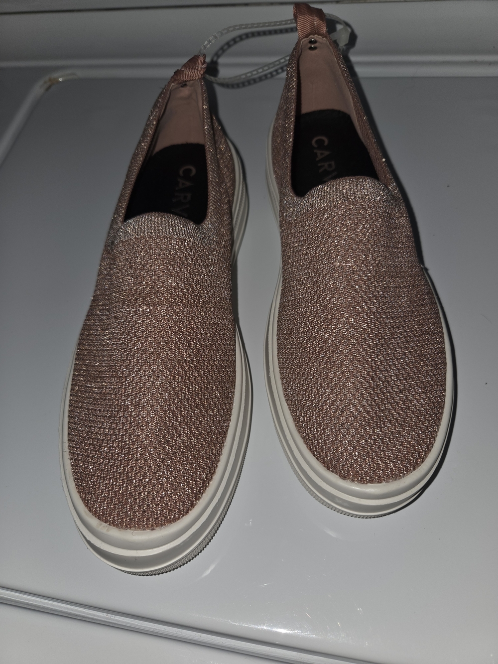 Carvela Metallic Rose Slip-On Sneakers